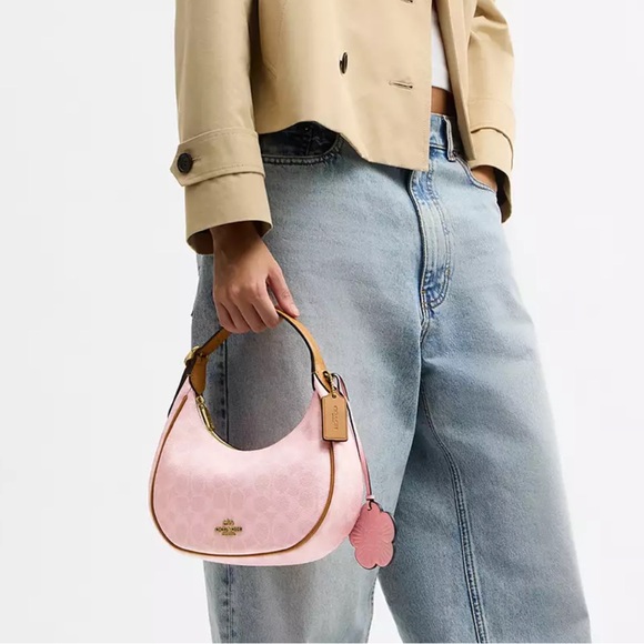 NWT Coach Emily Shoulder Bag In Signature Canvas With Charms - Picture 14 of 15